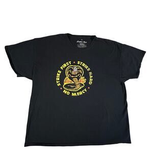 Cobra Kai No Mercy Short Sleeve T Shirt 100% Cotton 3XL Black